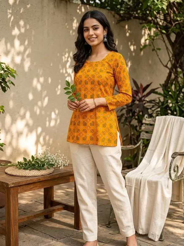 Orange_Polyester_Straight_Kurta_For_Women