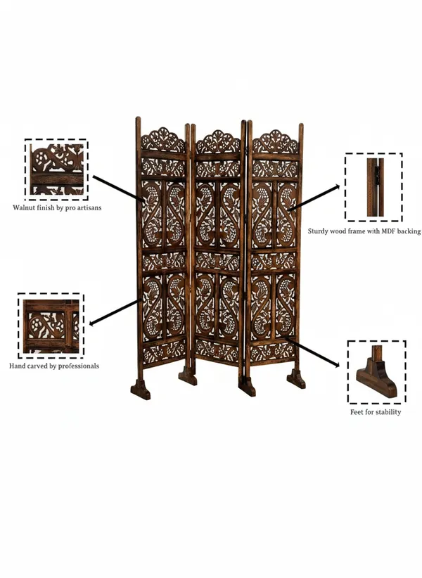 Wood_Traditional_Carved_Floral_Bird_Three_Panel_Room_Divider
