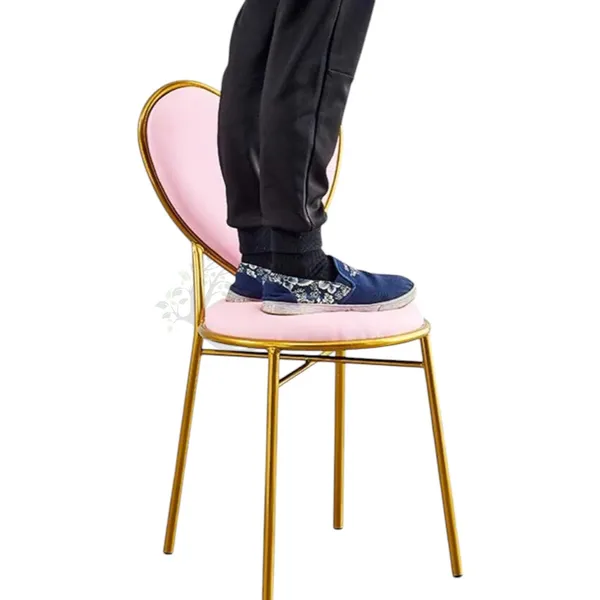 Metal_Modern_Heart_Design_Pink_Accent_Chair