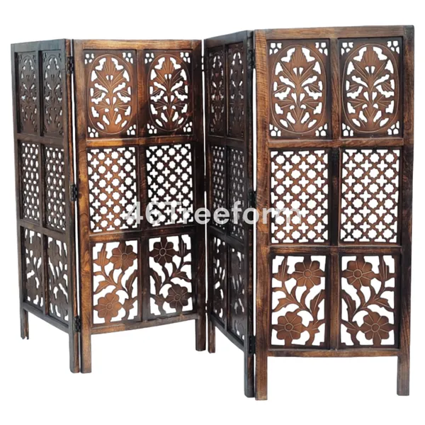 Wood_Traditional_Floral_Lattice_Carved_Folding_Room_Divider