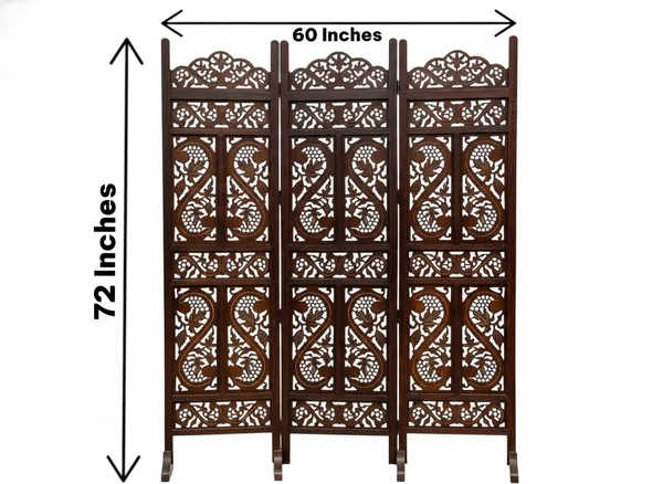 Wood_Traditional_Carved_Floral_Bird_Three_Panel_Room_Divider