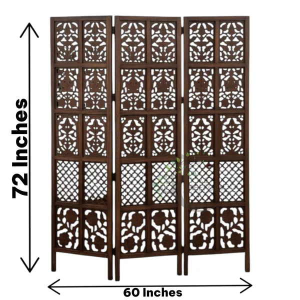 Handcrafted_Wooden_Room_Partition_Screen_|_Decorative_Folding_Privacy_Screen_Divider_for_Living_Room_&_Bedroom_(Walnut_Brown)_(Walnut_3P_WS)