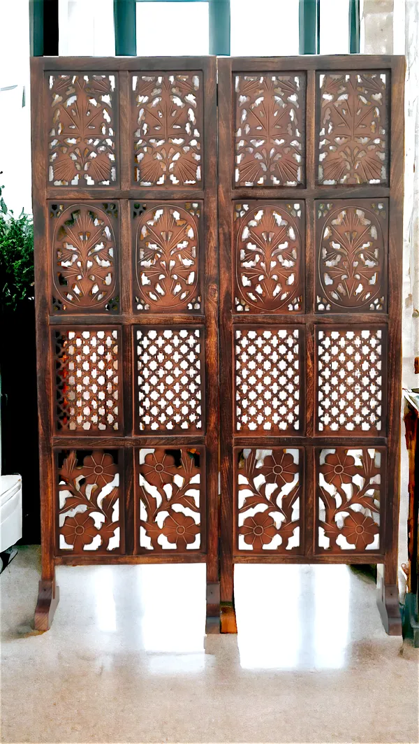 Wood_Traditional_Floral_Botanical_Cutout_Folding_Room_Divider