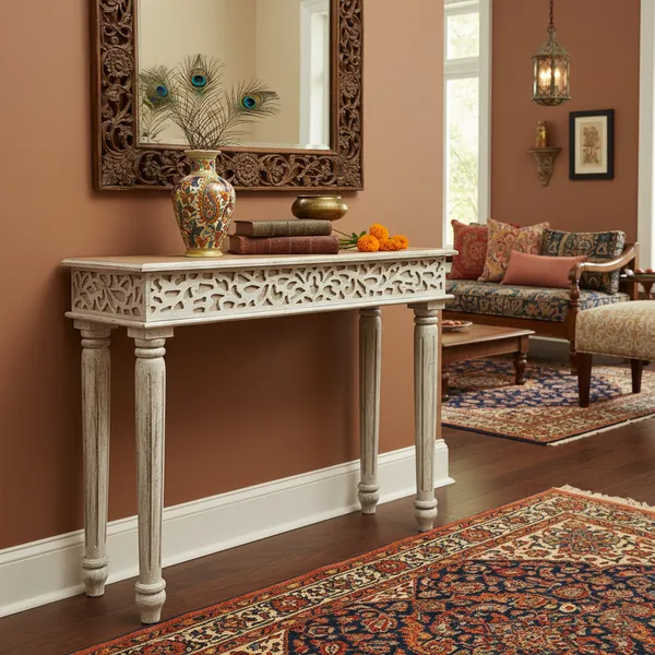 Wood_Traditional_Carved_White_Console_Table