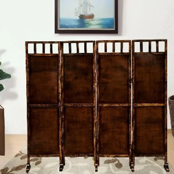 Wooden_Room_Partition/Screen/Room_Divider/Room_Separator_for_Livng_Room_Bedroom_Home_Office_Restaurant_Hallway_20Inches_Wide_Each_4_Panel_6_Feet