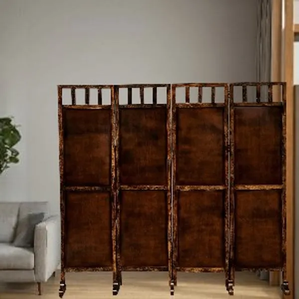 Wooden_Room_Partition/Screen/Room_Divider/Room_Separator_for_Livng_Room_Bedroom_Home_Office_Restaurant_Hallway_20Inches_Wide_Each_4_Panel_6_Feet
