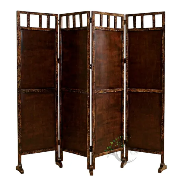 Wooden_Room_Partition/Screen/Room_Divider/Room_Separator_for_Livng_Room_Bedroom_Home_Office_Restaurant_Hallway_20Inches_Wide_Each_4_Panel_6_Feet