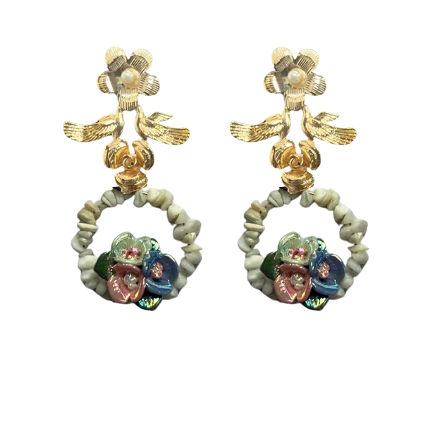 Green_Flower_With_Triflora_Chandbali_Danglers