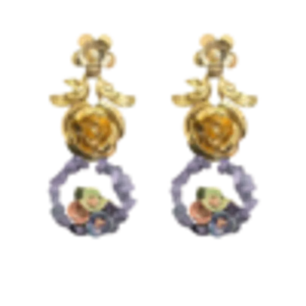 Lavender_Flower_With_Triflora_Chandbali_Danglers