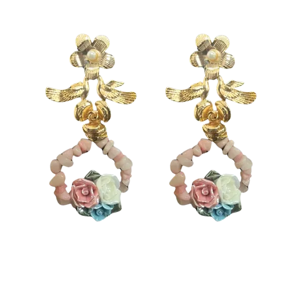 Pink_Flower_With_Triflora_Chandbali_Danglers