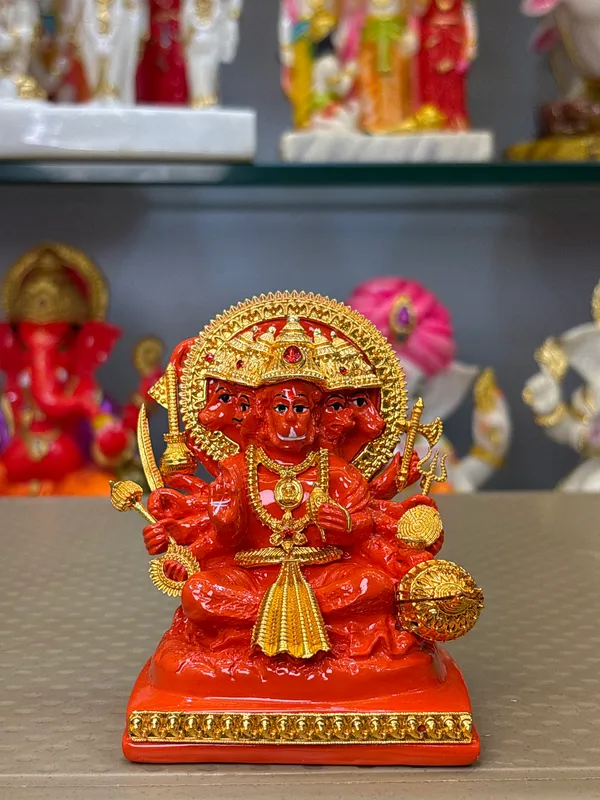 Red_Panchmukhi_Hanuman_Religious_Decorative_Idol