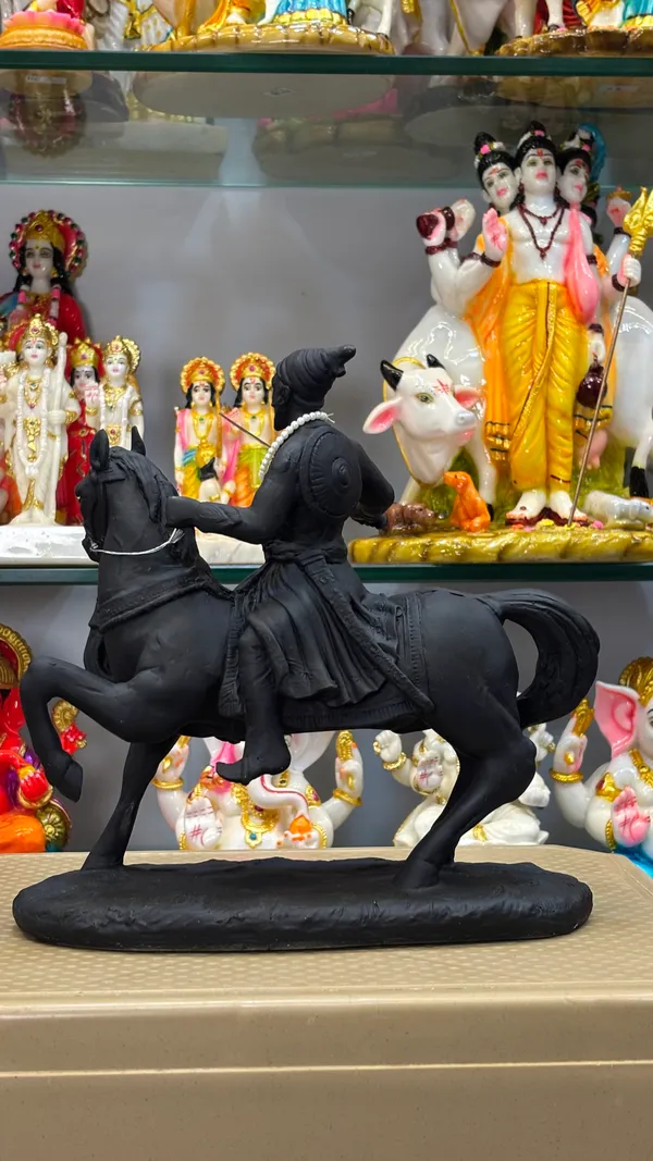 Black_Shani_Dev_Horse_Rider_Idol