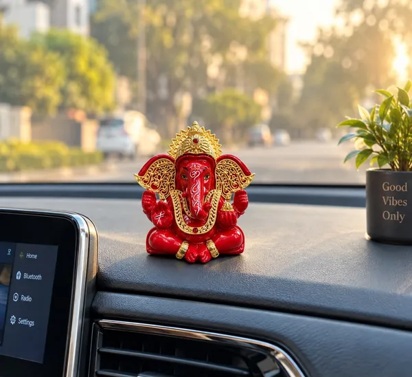 Glossy_Red_Traditional_Ganesha_Idol_For_Home_Decor