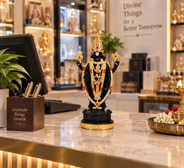 Black_And_Gold_Lord_Venkateswara_Religious_Idol