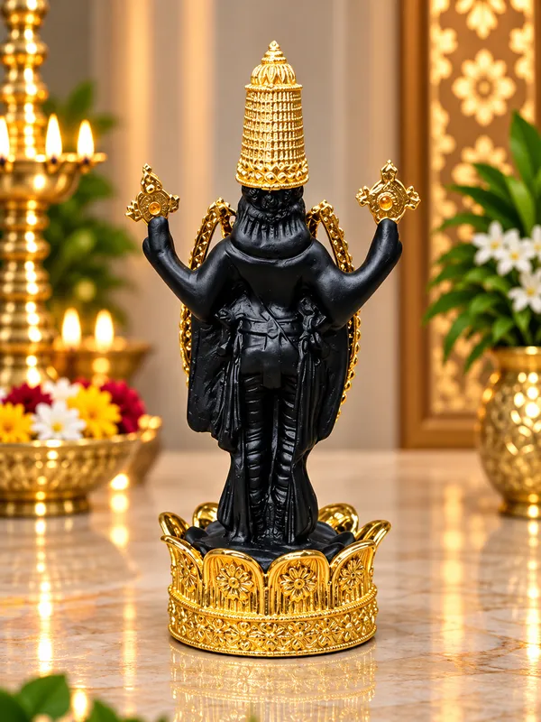 Black_And_Gold_Lord_Venkateswara_Religious_Idol