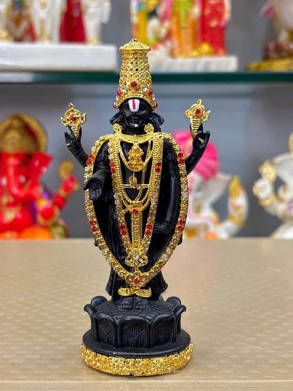 Black_And_Gold_Lord_Venkateswara_Religious_Idol