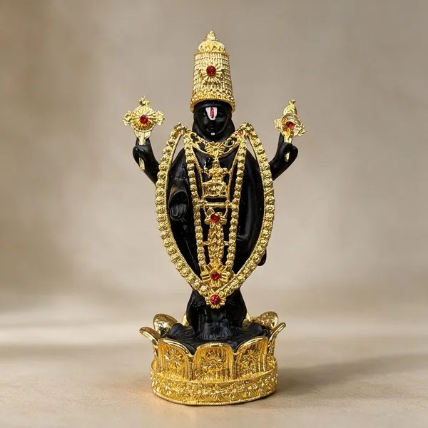 Black_Gold_Finish_Lord_Venkateswara_Religious_Idol