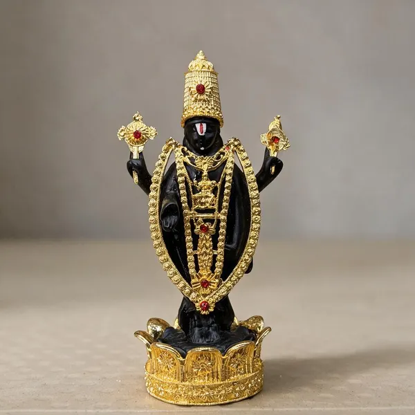 Black_Gold_Finish_Lord_Venkateswara_Religious_Idol