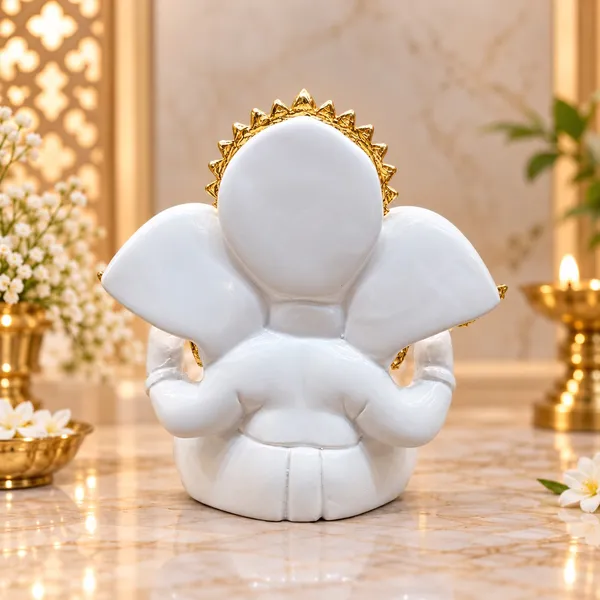 Glossy_White_Traditional_Ganesha_Idol_For_Home_Decor