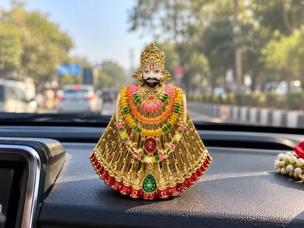 Gold_Plated_Khatu_Shyam_Ji_Idol_–_Polyresin_(7_cm)