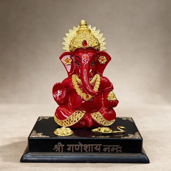 Red_Decorative_Lord_Ganesha_Idol_With_Golden_Detailing