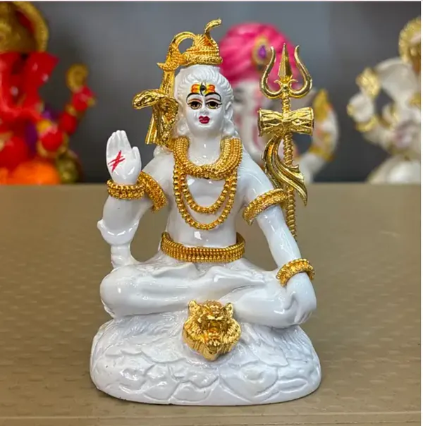 Resin_Religious_White_Lord_Shiva_Idol