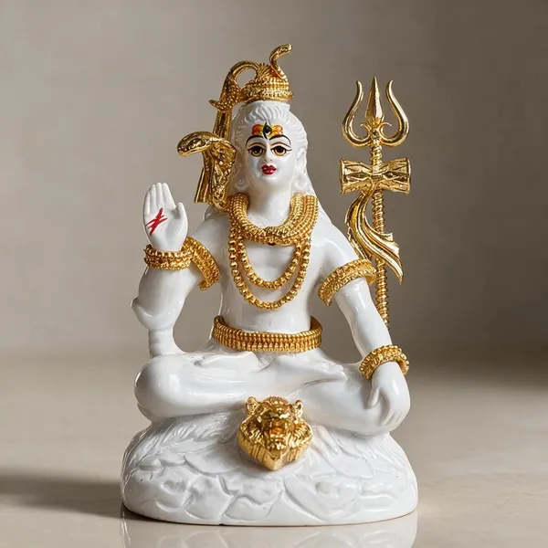 Resin_Religious_White_Lord_Shiva_Idol