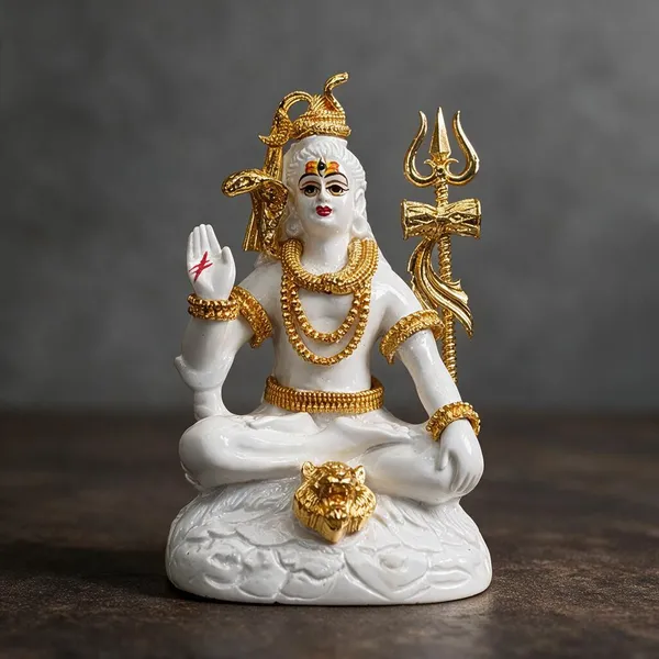 Resin_Religious_White_Lord_Shiva_Idol