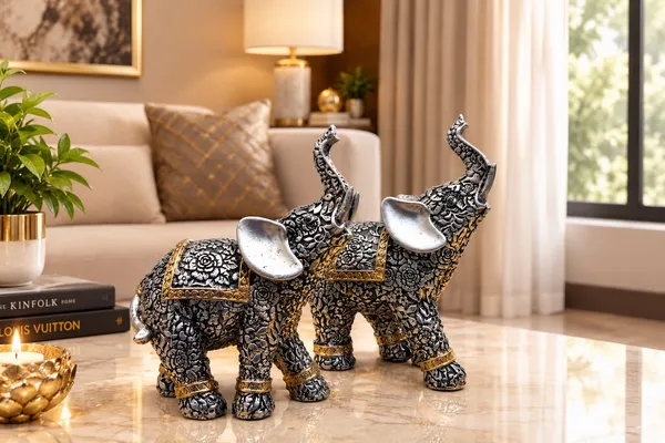 Premium_Antique_Finish_Decorative_Elephant_Pair_–_Silver_|_Set_of_2