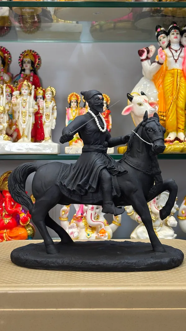 Black_Shani_Dev_Horse_Rider_Idol