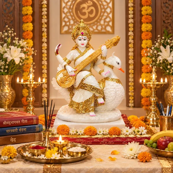 SARASWATI_MATA_IDOL_WITH_VEENA_-GOLDEN_FOIL_WORK_