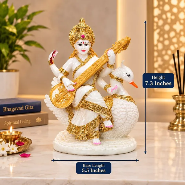 SARASWATI_MATA_IDOL_WITH_VEENA_-GOLDEN_FOIL_WORK_