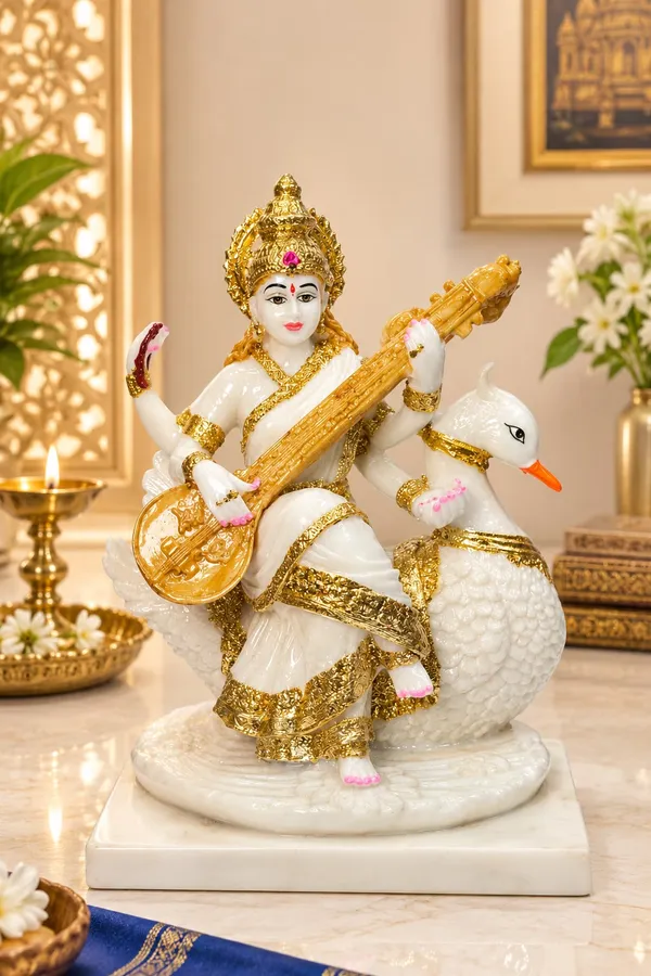 SARASWATI_MATA_IDOL_WITH_VEENA_-GOLDEN_FOIL_WORK_