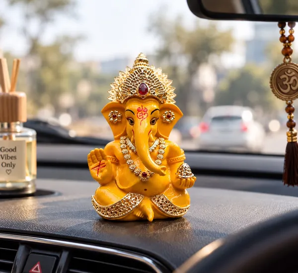 Orange_Traditional_Ganesha_Idol_For_Home_Decor