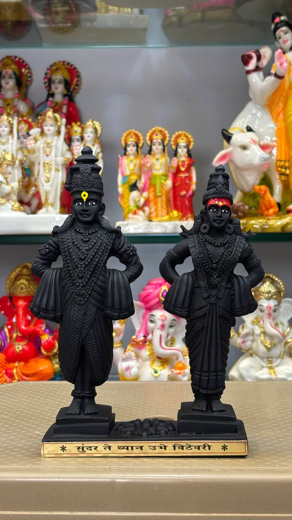 Black_Vithoba_Rakhumai_Religious_Idol_Set