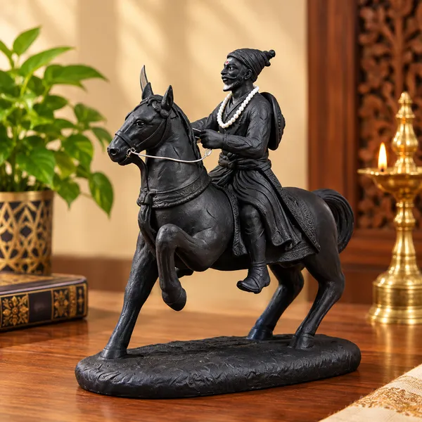 Black_Shani_Dev_Horse_Rider_Idol