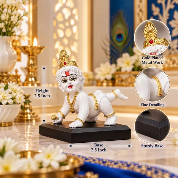 White_Krishna_Decorative_Idol