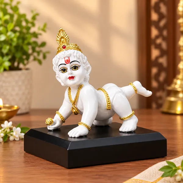 White_Krishna_Decorative_Idol