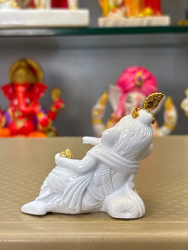 White_Reclining_Ganesha_Decorative_Idol