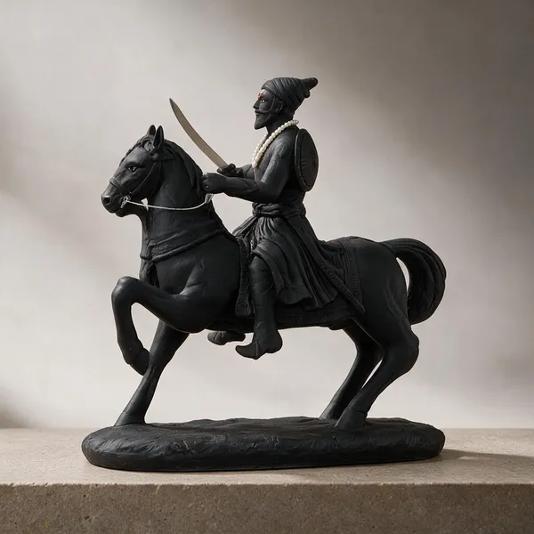 Black_Shani_Dev_Horse_Rider_Idol