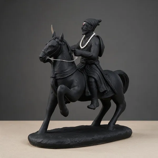 Black_Shani_Dev_Horse_Rider_Idol