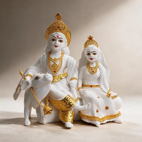 White_Radha_And_Krishna_Idol