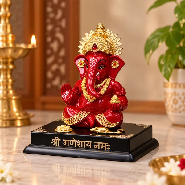 Red_Decorative_Lord_Ganesha_Idol_With_Golden_Detailing