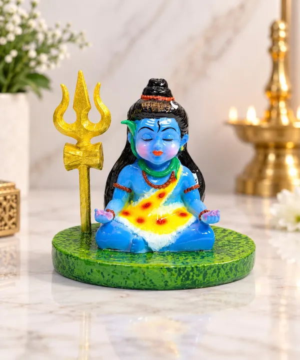 Painted_Lord_Shiva_Meditation_Idol_With_Trishul