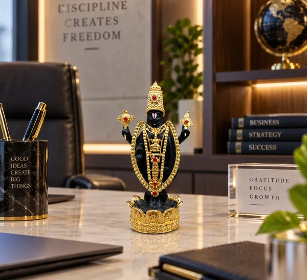 Black_Gold_Finish_Lord_Venkateswara_Religious_Idol