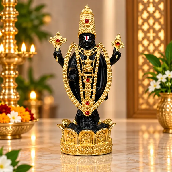 Black_Gold_Finish_Lord_Venkateswara_Religious_Idol