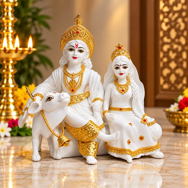 White_Radha_And_Krishna_Idol