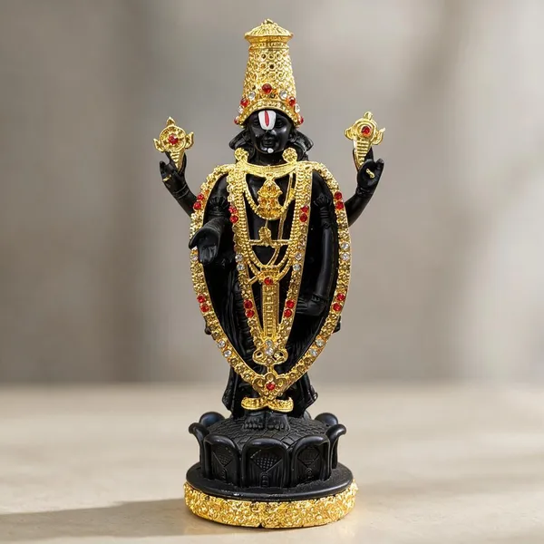 Black_And_Gold_Lord_Venkateswara_Religious_Idol