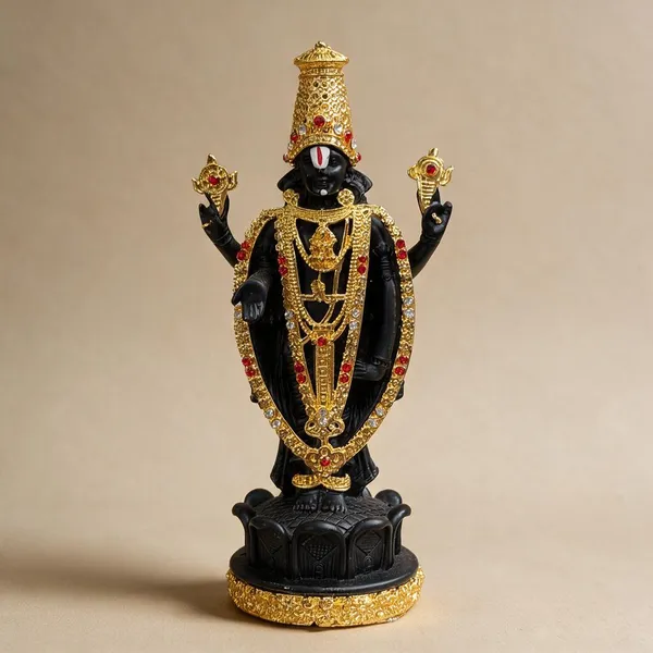 Black_And_Gold_Lord_Venkateswara_Religious_Idol