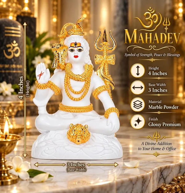 Resin_Religious_White_Lord_Shiva_Idol